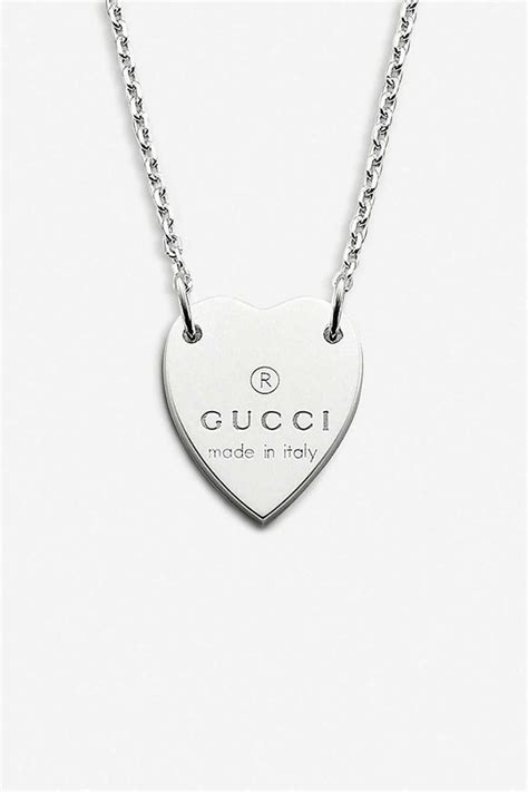 gucci trademark star necklace|heart necklace with gucci trademark.